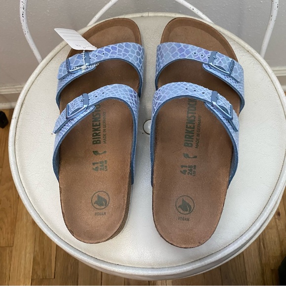 Birkenstock Blue Iridescent Scale Print - Picture 2 of 5